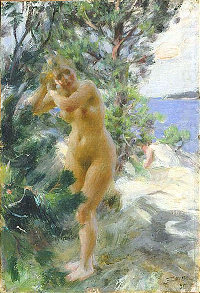 After the Bath,, Anders Zorn
